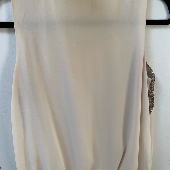 White crepe tank stop with silver sequins - Picture 6 of 6